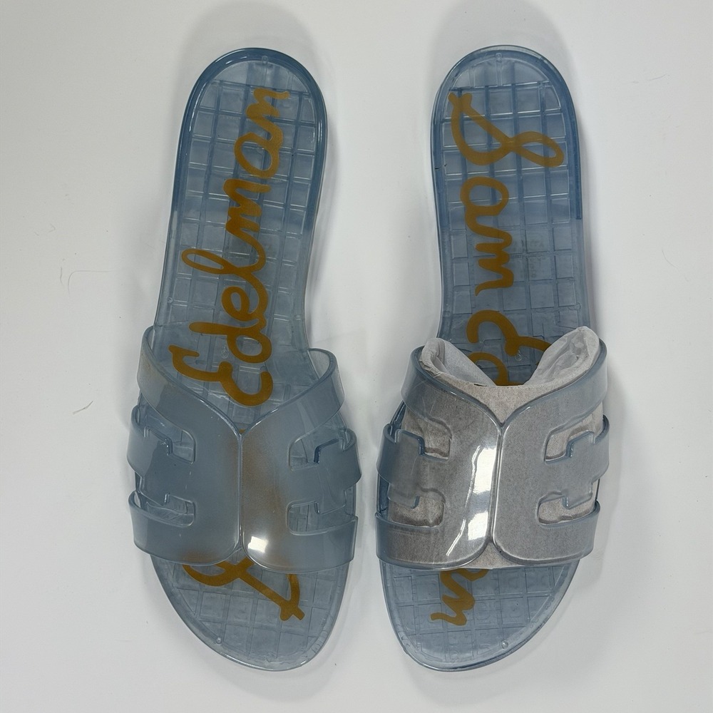 Sam Edelman Size-9 Women's Bay Jelly Blue Flat Sandal - Picture 6 of 10